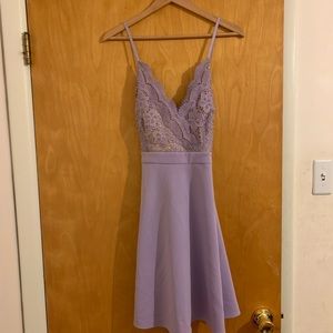 euc purple lace Francesca’s dress